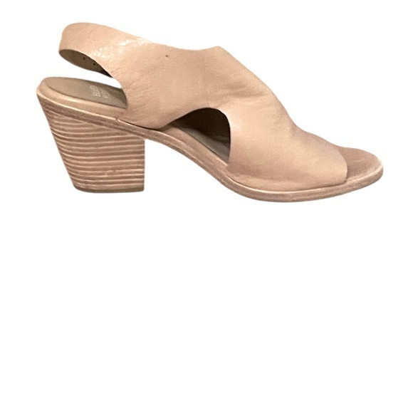 Eileen Fisher Glance Natural Light Tan Varchetta Leather Slingback Sandal shoe - Picture 6 of 9